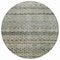 Homeroots 8' Pewter And Green Round Striped Washable Indoor Outdoor Area Rug 605701 - alternate 4