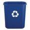 Boardwalk Deskside Recycling Bin, 3 gal, Polypropylene, Blue TCIND312BLR - alternate 3