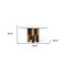 Homeroots 59" Clear And Walnut Rounded Glass And Solid Manufactured Wood Dining Table 487881 - alternate 3