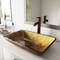 Vigo Donatello Gold Glass 22 in. L x 14 in. W x 5 in. H Rectangular Vessel Bathroom Sink VG07506 - alternate 7
