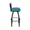 Holland Bar Stool Co Revelle 36in Swivel Extra Tall Bar Stool, Black Wrinkle Finish, Medium Back and Graph Tidal Seat 881 - alternate 6