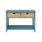 Homeroots 44" Teal Blue Solid Wood Console Table 286387 - alternate 1