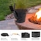 Pure Garden Ash Bucket Metal Bucket with Lid, Broom, & Shovel for Fireplace or Firepit Ashes Fireplace Tools 50-LG1457 - alternate 3