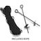 King Canopy 6-Piece Ground Anchor Kit, 15in Steel Powder Coated, Auger Style w/60 feet of Rope, Black A6200 - alternate 3