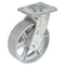 Vestil Semi Steel Swivel Caster 6 In. x 2 In. 1,200 Lb. Capacity Silver CST-VE-6X2MA-S - alternate 1