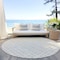 Homeroots 8' Ivory And Beige Round Geometric Washable Indoor Outdoor Area Rug 583302 - alternate 6