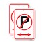 Signmission No Parking Symbol with Bidirectional Arrow, 12'' X 18'' 2 Signs, Heavy Gauge Aluminum, 2PK A-1218-2PACK-23656 - alternate 1