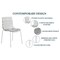 Leisuremod Astor Plastic Dining Chair with White Steel Base in Transparent Black, 4PK ACW-20TBL4 - alternate 5