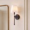 Jonathan Y Olivia 6.5 in. 1-Light Contemporary Traditional Candlestick Metal/Crystal LED Vanity Light w/Fabric JYL9920C - alternate 9