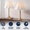 Jonathan Y Abel 25.5" Modern Coastal Pleated Shade Faux Wood Column LED Table Lamp, Brown Wood Finish, 2PK JYL5401A-SET2 - alternate 5