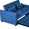 Homeroots 73" Blue Velvet Sleeper Sleeper Reclining Sofa With Toss Pillows 721467 - alternate 5