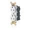 Leviton Straight Blade Receptacle, 5-20R, 20 A, 125V AC, Flush Mount, Self-Grounded M5362-SGW - alternate 1