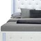 Homeroots White Faux Crystal Bling Wood And Tufted Cotton Lighted Queen Bed Frame 634330 - alternate 7