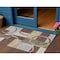 Homeroots 3' X 5' Brown And Ivory Geometric Washable Indoor Outdoor Area Rug 612563 - alternate 1