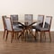 Baxton Studio Eira Modern Grey and Walnut Brown Wood 7-Piece Dining Set 254-12143-10893-ZORO - alternate 9