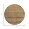 Homeroots 8' Khaki And Beige Round Geometric Washable Indoor Outdoor Area Rug 630503 - alternate 3