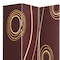 Homeroots 72" Brown Canvas Folding Three Panel Screen Room Divider 274750 - alternate 3