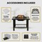 Pure Garden 6-Pc Outdoor Fire Pit Table Set, Black 50-104 - alternate 4