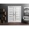 Sartodoors Slab Barn Door Panel Frosted Glass White 36x96 Solid Core Modern Interior QUADRO4088S-NOR-3696 - alternate 1