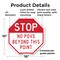 Signmission Stop No POVS Beyond This Point, 10 Inch X 10 Inch, Plastic Sign OC-P-10-262 - alternate 4