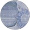 Homeroots 8' Sky Blue And Indigo Round Floral Washable Indoor Outdoor Area Rug 582244 - alternate 5