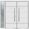 Vdomdoors Steel Double Doors Deux 1705 White Enamel Sidelight Exterior Black Window Stainless Inserts Single DEUX1705DEXD-BEM-RH-W72+16 x H80 - alternate 4