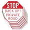 Signmission Stop Back Up! Private Road, 4 inch X 4 inch, Vinyl Decal, 5PK OC-D-5PACK-4-232 - alternate 1