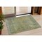 Homeroots 3' X 5' Green And Ivory Abstract Washable Indoor Outdoor Area Rug 631095 - alternate 1