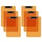 Davis Group Plastic Clipboard, Flat Clip, Transparent Orange, 6PK 4833-19-06 - alternate 1