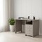 Homeroots 47" Light Gray and Brown Wood Computer Desk With Three Drawers 403799 - alternate 4