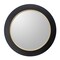 Homeroots 32" Black And Gold Lighted Round Metal Framed Accent Mirror 485026 - alternate 1