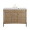 James Martin Vanities Kinnsden 48" Single Vanity, Weathered Oak w/ 3 CM White Zeus Silestone Top D680-V48-WTO-3WZ - alternate 1