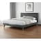 Homeroots Gray Wood And Linen Queen Bed Frame 486217 - alternate 3