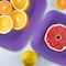 Smarty Had A Party 8.5" Purple Flat Rounded Square Disposable Plastic Buffet Plates (120 Plates), 120PK 4838PRP-CASE - alternate 4