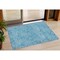 Homeroots 3' X 5' Teal Blue And Ivory Abstract Washable Indoor Outdoor Area Rug 599760 - alternate 1