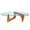 Leisuremod Imperial Triangle Coffee Table, Light Walnut NG52LW - alternate 1