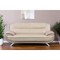 Homeroots 80" Beige Leather Sofa With Silver Legs 329459 - alternate 4