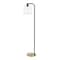 Jonathan Y Easton 60.75" Modern Minimalist Metal/Ribbed Glass LED Floor Lamp, Brass Gold/Black JYL1142A - alternate 4