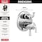 Delta Kayra 2-Handle Monitor 17 Series Valve Trim with 3- or 6- Setting Diverter T27933 - alternate 2