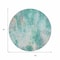 Homeroots 8' Teal Blue Peach And Ivory Round Abstract Washable Indoor Outdoor Area Rug 615886 - alternate 5