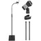 Pyle Square Base Gooseneck Microphone Stand with Mic Clip PMKS60GN - alternate 1