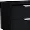 Homeroots 21" Black Wood Two Drawer Nightstand 370741 - alternate 6