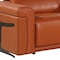 Homeroots Camel Italian Leather Modular L Shaped Six Piece Corner Sectional With Console 534859 - alternate 11
