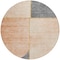 Homeroots 8' Coral Peach And Gray Round Abstract Washable Indoor Outdoor Area Rug 582898 - alternate 5