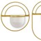 Homeroots Set of Three Gold And White Metal 10 Ounce Wall Planters 574017 - alternate 6