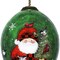 Homeroots Green Plaid Santa Hand Painted Mouth Blown Glass Ornament 477494 - alternate 4