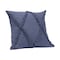 Homeroots Set of Two Blue Diamond Cotton Throw Pillow With Fringe, 2PK 554570 - alternate 3
