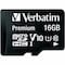 Verbatim Premium microSDHC Memory Card with Adapter, UHS-I V10 U1 Class 10, Up to 80MB/s Read Speed, 16GB 44082 - alternate 1