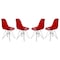 Leisuremod Cresco Plastic Dining Side Chair, Transparent Red, 4PK CR19TR4 - alternate 1