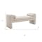 Homeroots 60in Beige Fabric and Solid Wood Upholstered Bench 668844 - alternate 4